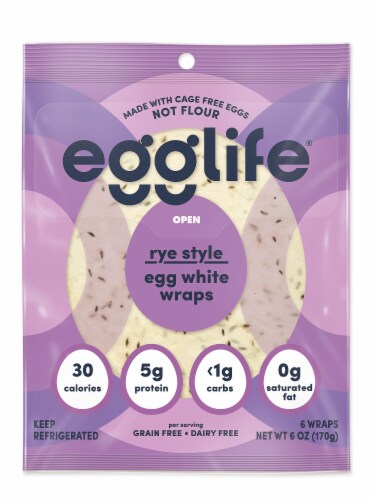 Egglife Rye Style Egg White Wraps Perspective: front