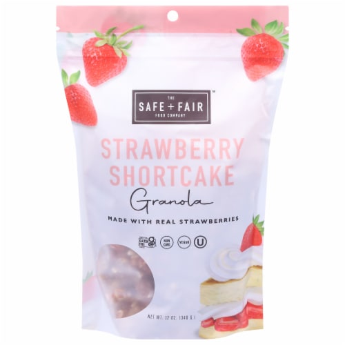 Safe+Fair Strawberry Shortcake Granola Perspective: front