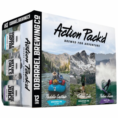 10 Barrel Brewing Co. Paddle Captain Nature Calls & Profuse Juice Action Pack'd Variety Pack Perspective: front