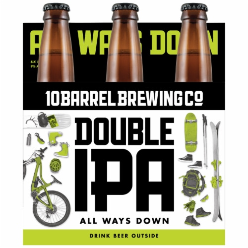 10 Barrel Brewing Co. All Ways Down Double IPA Perspective: front