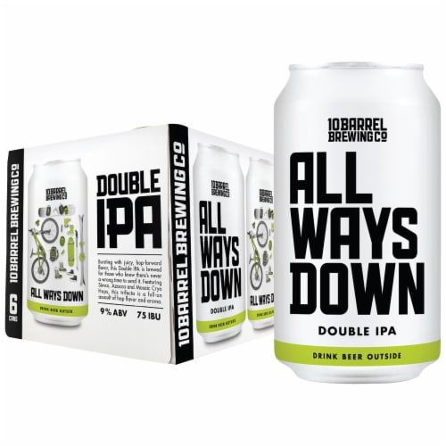10 Barrel Brewing Co. All Ways Down Double IPA Perspective: front