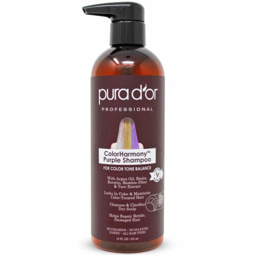 Pura d'or ColorHarmony Purple Shampoo Perspective: front