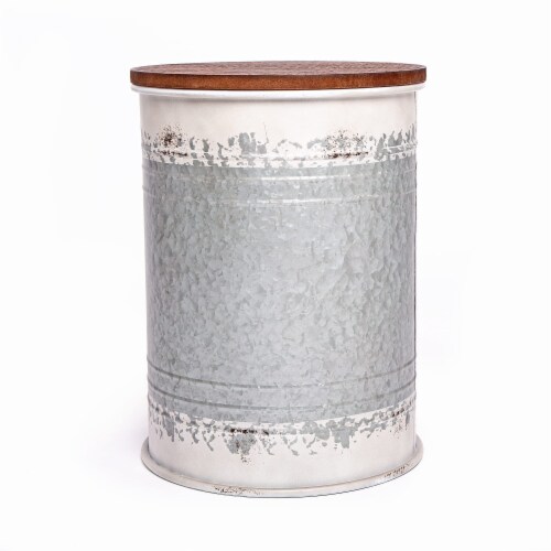 Galvanized rustic end table discount