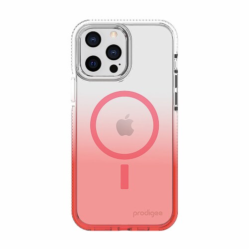 Prodigee Safetee Flow iPhone 13 Pro Max Case - Pink/White Perspective: front
