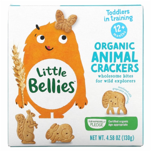 Little Bellies Organic Animal Crackers 4.58 oz. Perspective: front