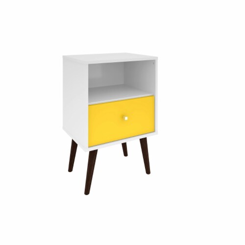 Manhattan Comfort Liberty Mid Century - Modern Nightstand 1.0 with 1 Cubby Space and 1 Drawer Manhattan Comfort Liberty Mid Century - Modern Nightstand 1.0 with 1 Cubby Space and 1 Drawer