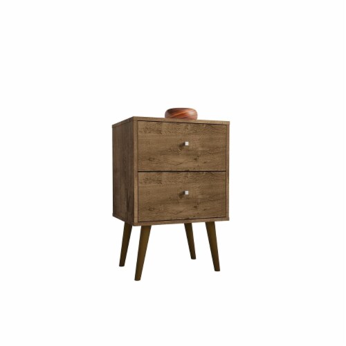 Manhattan Comfort Liberty Mid Century - Modern Nightstand 2.0 with 2 Full Extension Drawers Manhattan Comfort Liberty Mid Century - Modern Nightstand 2.0 with 2 Full Extension Drawers
