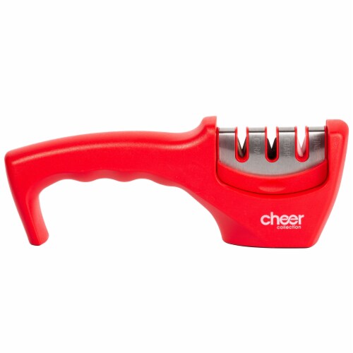 Kitchen Knife Sharpening Tool with Cut-Resistant Glove Included Perspective: front