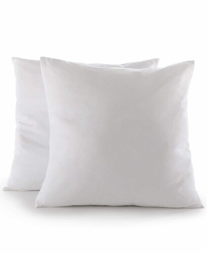 Cheer Collection Set of 2 Decorative White Square Accent Throw