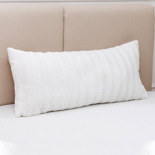 Cheer Collection Set of 2 Decorative White Square Accent Throw Pillows and Insert