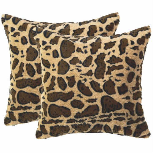 Cheer Collection Velour Throw Pillows - Set of 2 Decorative Couch