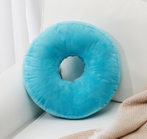 Cheer Collection Round Donut Pillow - White