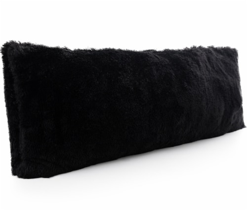 Black fur body pillow on sale