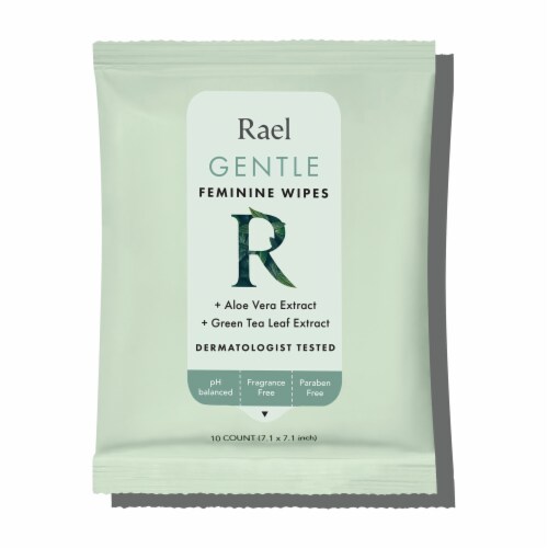 Rael Natural Feminine Wipes Fragrance Free Perspective: front