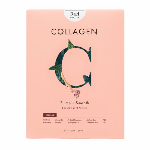 Rael Beauty Collagen Plump + Smooth Facial Sheet Masks Perspective: front