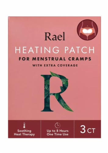 Rael Heating Patch for Menstrual Cramps Patches Perspective: front
