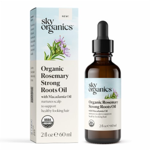 Sky Organics Organic Rosemary Strong Roots Oil with Macadamia Oil Perspective: front
