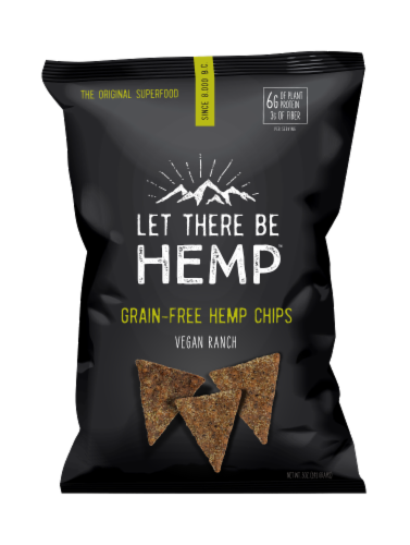 Let There Be Hemp Vegan Ranch Grain-Free Hemp Chips Perspective: front