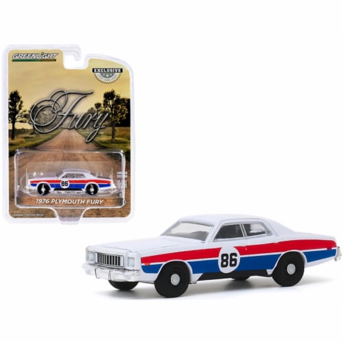 Greenlight 30156 1976 Plymouth Fury No.86 White with Red Blue