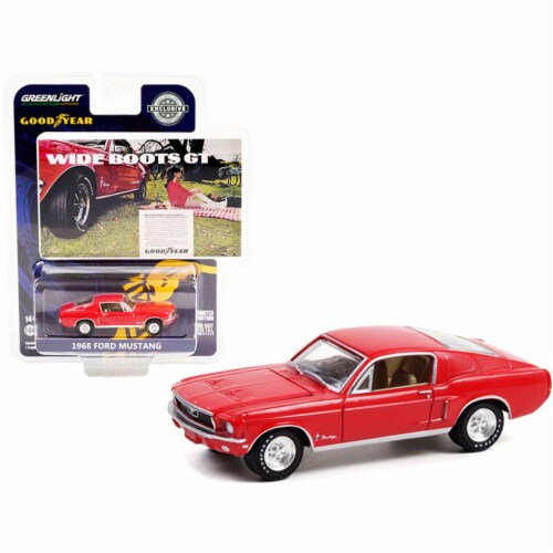 Greenlight 30247 3 in. 1-64 Scale Wide Boots GT Goodyear Vintage Ad Cars  1968 Ford Mustang Di, 1 - Kroger