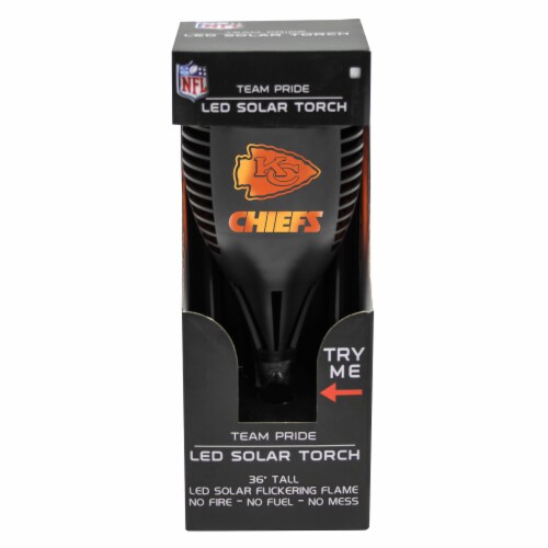 Kansas City Chiefs Team Pride LED Solar Torch Perspective: front