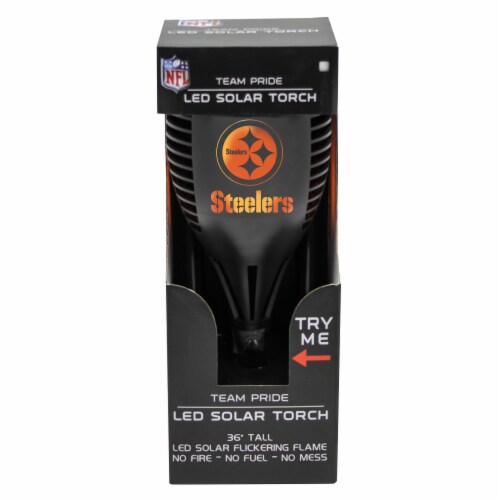 Pittsburgh Steelers Team Pride LED Solar Torch Perspective: front
