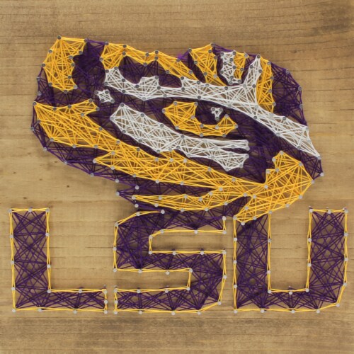 LSU Tigers Team Pride String Art Craft Kit Perspective: front