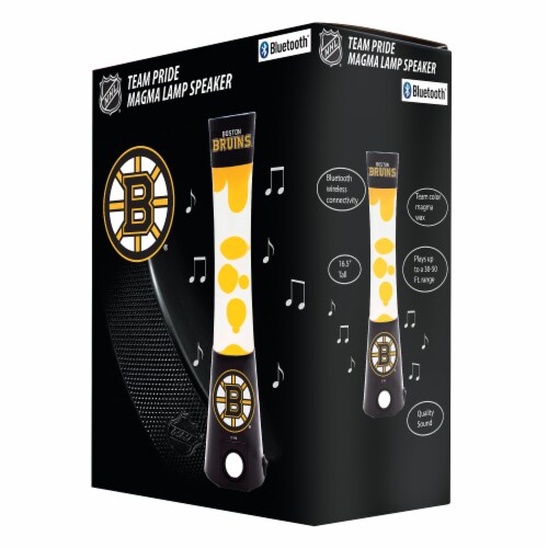 NHL Boston Bruins Team Pride Magma Lamp Speaker Perspective: front