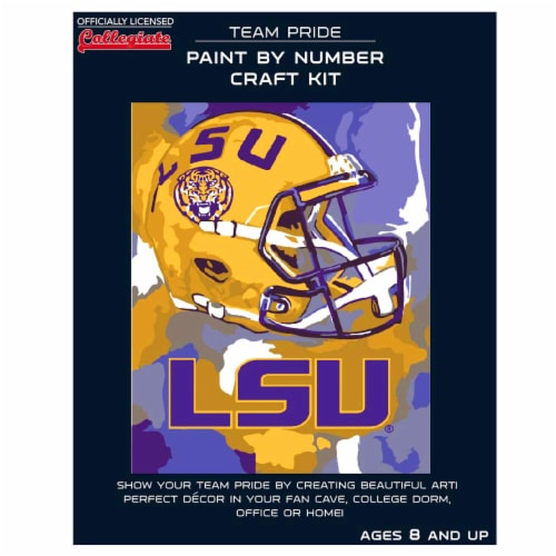 LSU Tigers Team Pride Paint by Number Craft Kit Perspective: front