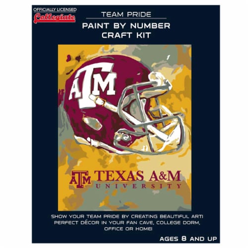 Texas A&M Aggies Team Pride Paint by Number Craft Kit Perspective: front