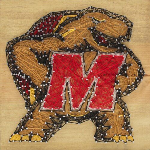 Maryland Terrapins Team Pride String Art Craft Kit Perspective: front
