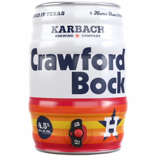 Karbach Brewing Company Crawford Bock Mini Beer Keg Perspective: front