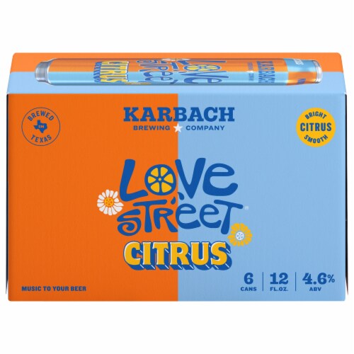 Karbach Brewing Co. Love Street Citrus Hard Seltzer Perspective: front
