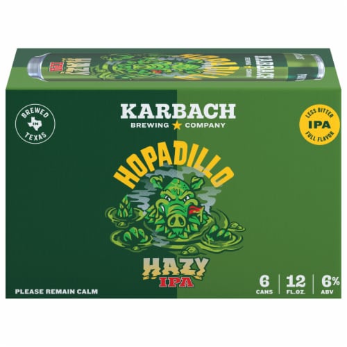 Karbach Brewing Co. Hopadillo Hazy IPA Perspective: front