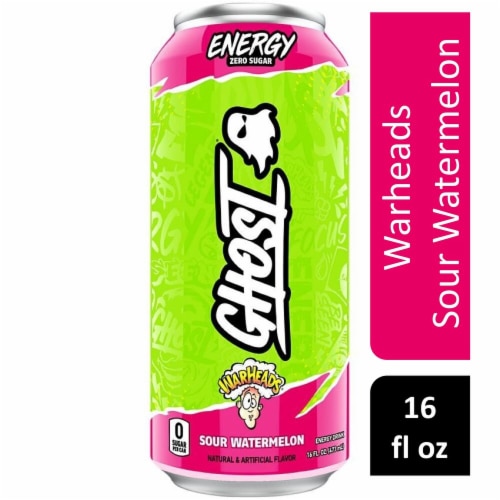 Ghost® Warheads Watermelon Flavored Energy Drink Perspective: front
