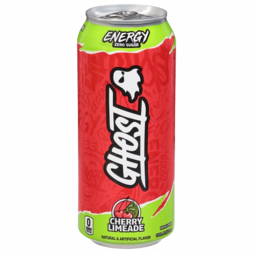 Ghost® Zero Sugar Cherry Limeade Energy Drink Can Perspective: front