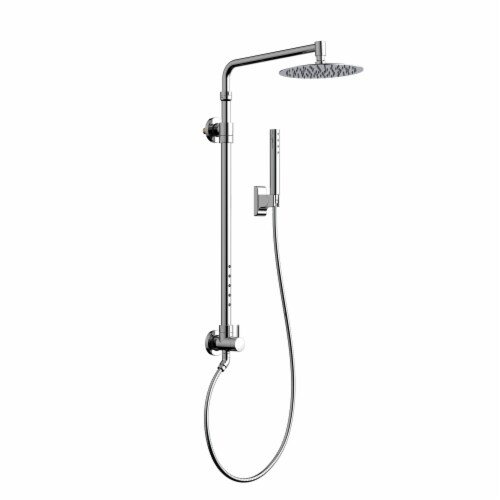 PULSE ShowerSpas Atlantis Chrome Shower System Perspective: front