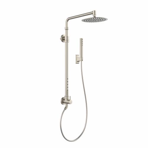 PULSE ShowerSpas Atlantis Brushed Nickel Shower System Perspective: front