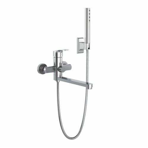 PULSE ShowerSpas Chrome Wall Mounted Tub Filler Perspective: front