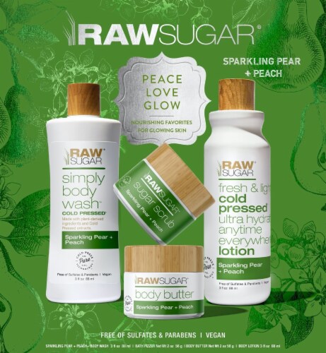 Raw Sugar Sparkling Pear + Peach Gift Kit Perspective: front
