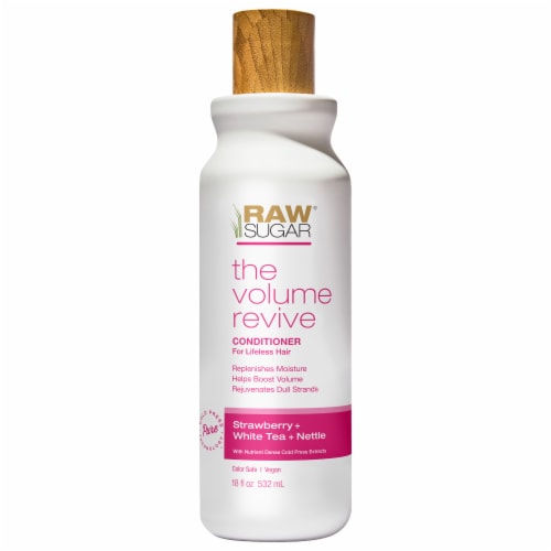 Raw Sugar® The Volume Revive Strawberry + White Tea + Nettle Conditioner Perspective: front