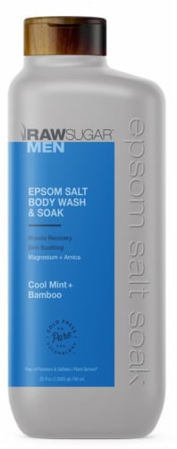 Raw Sugar Men's Cool Mint + Bamboo Body Wash Perspective: front