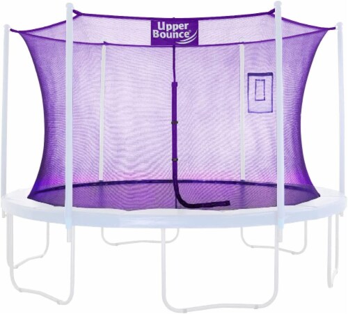 Safety Enclosure Net Fits 12 FT Round Trampoline 6 Poles 3 Arches Purple Round 12 ft QFC