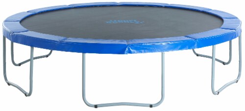 Upper Bounce Round Trampoline with Blue Safety Pad, 14 ft - Fry's