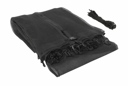 Trampoline Safety Enclosure Net, Fits 11 FT Round Frame,3 Arches - with Top Sleeves Perspective: front