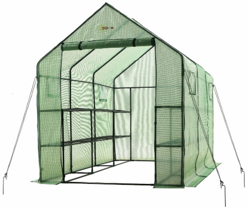 Ogrow Walk In 2 Tier 12 Shelf Portable Greenhouse Perspective: front