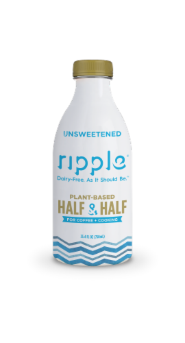 Ripple Unsweetened Plant-Based Half & Half Perspective: front