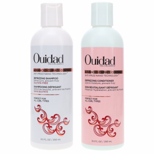 Ouidad Advanced Climate Control Defrizzing Shampoo 8.5 oz & Conditioner 8.5 oz Combo Pack Perspective: front