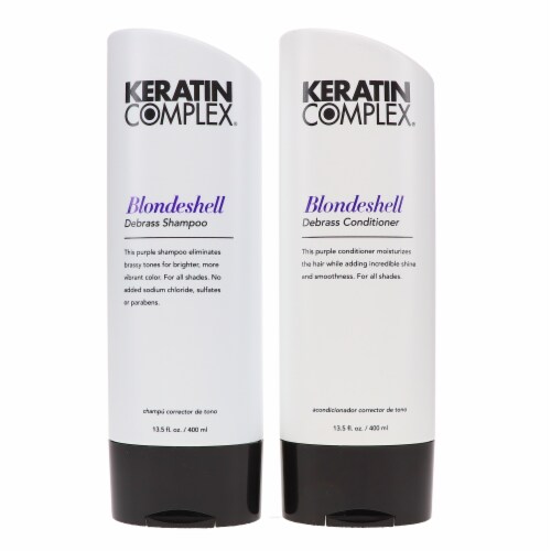 Keratin Complex Blondshell Debrass Shampoo 13.5 oz & Blondeshell Debrass Conditioner 13.5 oz Perspective: front