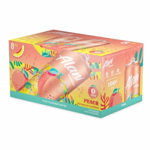 Alani NU Peach Sparkling Water Perspective: front
